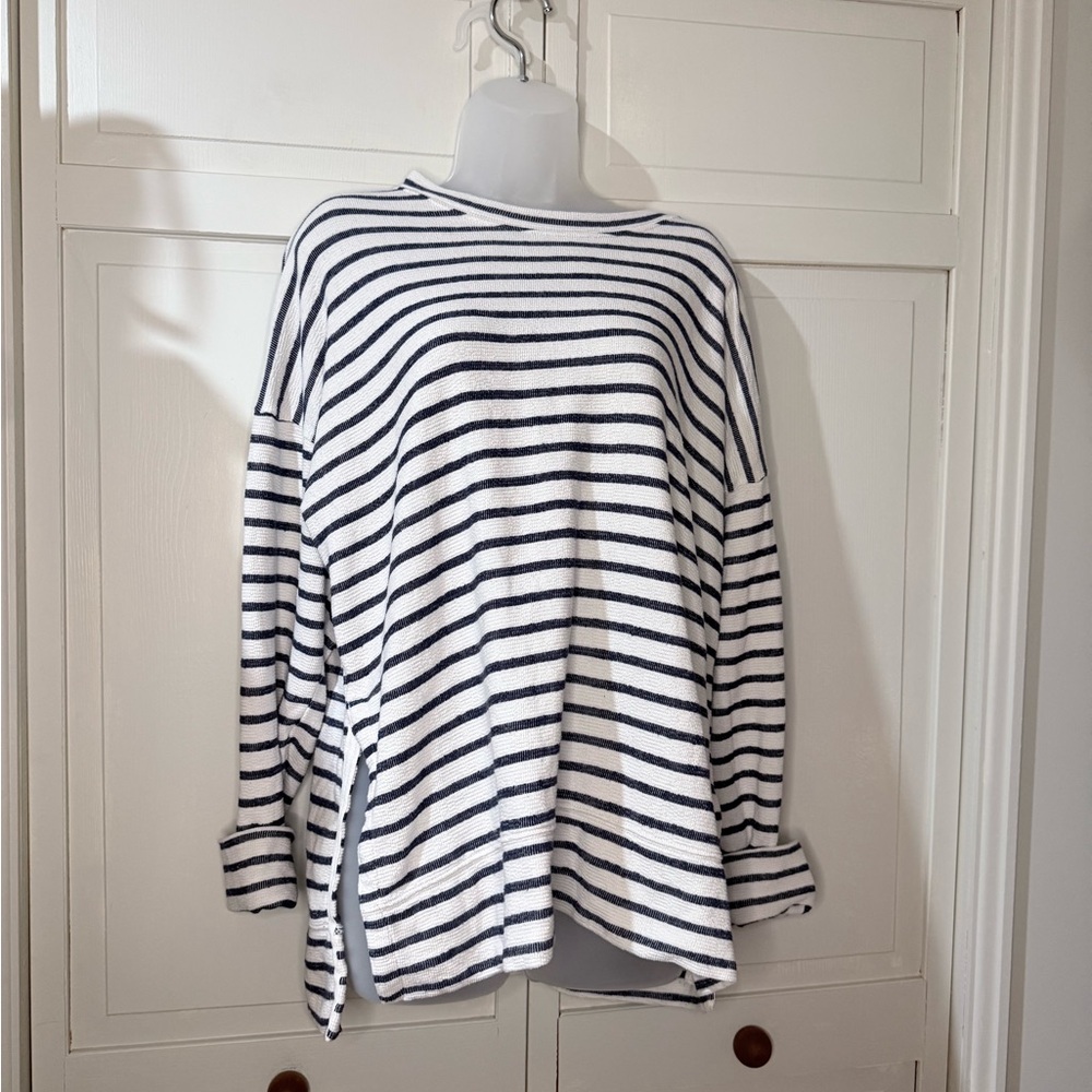 Aerie Navy and White Striped Long Sleeve Tee